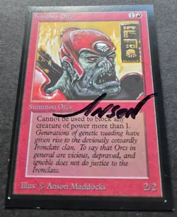 SIGNED MtG Magic Anson Maddocks _ Beta CE _ Artist Proof _ IRONCLAW ORCS _ 1/50! - Image 3
