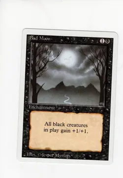 Bad Moon Revised NM MTG Magic the Gathering - Image 1