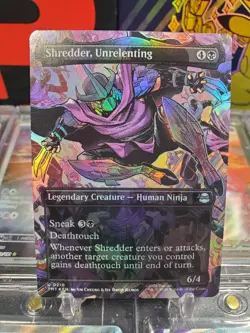 Shredder Unrelenting 0210 Uncommon *FOIL* Legendary Creature MTG TMNT - Image 1