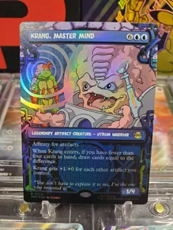 Krang Master Mind 0230 Rare *FOIL* Showcase Legendary Artifact Creature MTG - Image 1