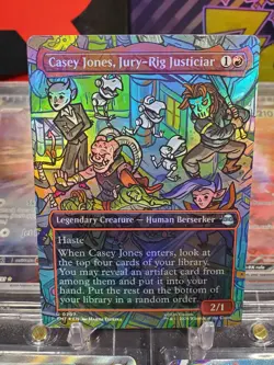 Casey Jones Jury-Rig Justiciar 0207 Uncommon *FOIL* Borderless MTG TMNT - Image 1