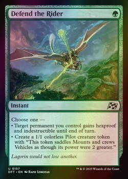 MTG Defend the Rider Foil ** Aetherdrift ** English (NM) - Image 1