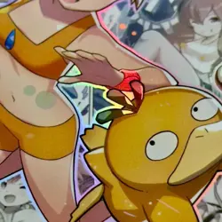 Kasumi Psyduck 60 Count Pokemon Card Deck Sleeves Holographic Design - Image 2