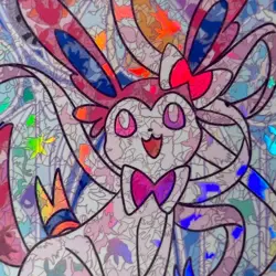 Stunning Ninfia Eevee Pokemon Card Deck Sleeves 60 Count Stained Glass Design - Image 2