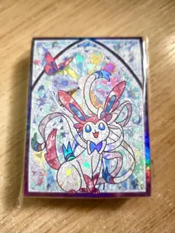 Stunning Ninfia Eevee Pokemon Card Deck Sleeves 60 Count Stained Glass Design - Image 4
