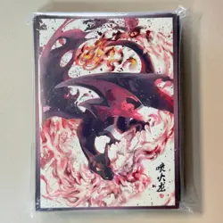 Black Shiny Charizard 60 Count Pokemon Card Deck Sleeves Dynamic Design - Image 1