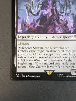 MTG - Sauron the Necromancer - LOTR: Tales of Middle Earth, NM Pack Fresh Magic - Image 3