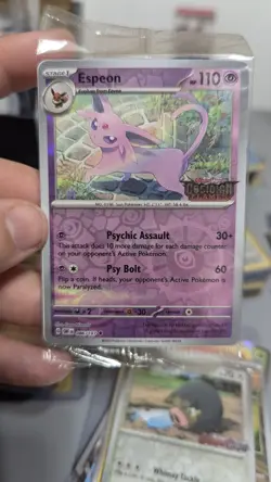 Espeon (Best Buy Exclusive) 086 Pokemon Obsidian Flames Stamped Sealed Promo - Image 1