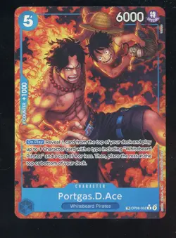 One Piece English OP08-052 Portgas.D.Ace Treasure Rare Alternate Art - Image 1