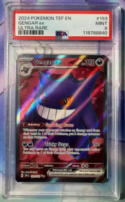 Gengar EX Ultra Rare 193/162 Pokemon SV: Temporal Forces PSA 9 - Image 1