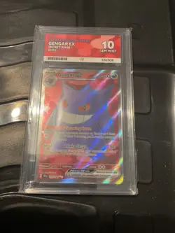 Pokemon TCG ACE Gem Mint 10 Gengar EX 193/162 Secret Rare Temporal Forces - Image 1