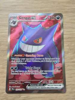 Pokemon Gengar EX TCG Scarlet Violet Temporal Forces 193/162 Ultra Rare Full Art - Image 1