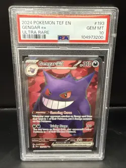Pokemon PSA 10 - 2024 Gengar ex 193/162 SV05: Temporal Forces Holo - Image 1