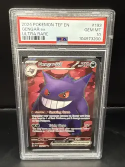 Pokemon PSA 10 - 2024 Gengar ex 193/162 SV05: Temporal Forces Holo - Image 2