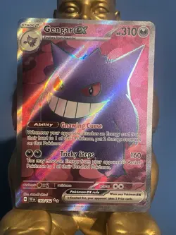 Pokemon Gengar EX TCG Full Art Ultra Rare Holo Card 193/162 Temporal Forces - Image 1