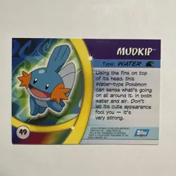 Mudkip Pokemon Advanced Challenge Topps TCG Card 2004 #49 - Image 2