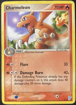 Charmeleon 3/12 EX Trainer Kit 2: Plusle & Minun Regular *DAMAGED* Pokemon Card - Image 1