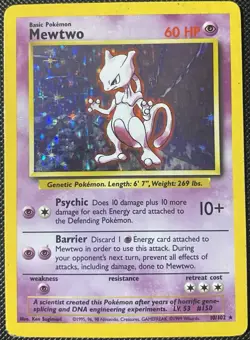 Mewtwo 010/102 Base Set Holo (See Photos) Pokemon Card - Image 1