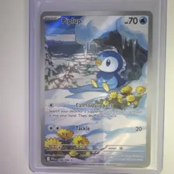 Pokemon Piplup Illustration Rare Holo Card Me02 Phantasmal Flames 098/094 - Image 1