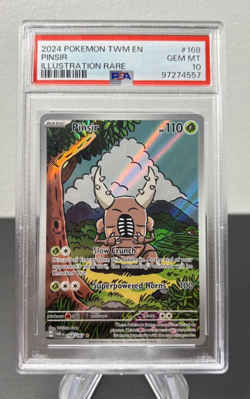 Pokemon 2024 PSA 10 Pinsir Illustration Rare Twilight Masquerade 168/167 Card - Image 1