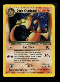 #4 Dark Charizard 4/82 Team Rocket 2000 Holo Rare WOTC Pokemon Card TCG - Image 1