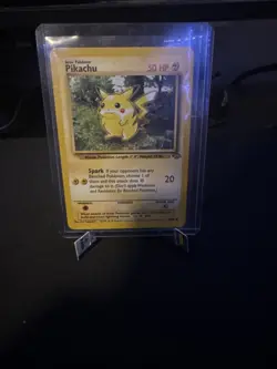 Vintage Pokemon Card Pikachu 60/64 Authentic 1999 Wizards of The Coast LP - Image 1