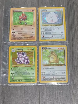 Pokemon Lot of 4 Base Hologram Set Cards 1999 Wizards VINTAGE Nidoking Chansey - Image 1
