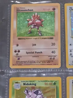 Pokemon Lot of 4 Base Hologram Set Cards 1999 Wizards VINTAGE Nidoking Chansey - Image 2