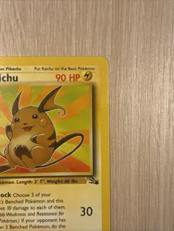 Pokemon TCG Raichu Fossil Unlimited Rare Card 29/62 Near Mint NM - Image 3