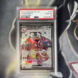 PSA 10 Charizard EX 125/108 SV3 Ruler Of The Black Flame Japanese Pokemon Card - Image 1