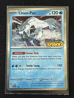 Pokemon TCG Surging Sparks Chien-Pao Prerelease Black Star Promo Card 152 - Image 1