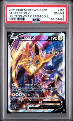 Pokemon Card Jolteon V SWSH183 SWSH: Sword & Shield Promo Cards 2021 Holo PSA 8 - Image 3