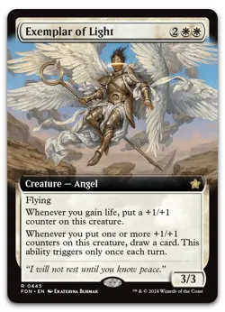 Exemplar of Light (Extended Art) #445 (NM) Foundations FDN Magic MTG - Image 1