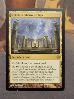 1x Nykthos, Shrine to Nyx - Theros Rare Land MTG LP - Image 1