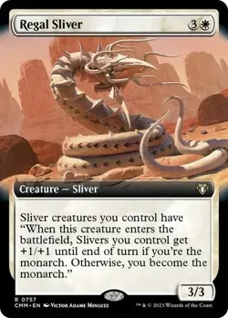 Regal Sliver (Extended Art) Commander Masters Regular - Image 1