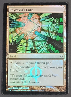 MTG - 1x Phyrexia's Core - New Phyrexia - LP - Magic The Gathering - Land Foil - Image 1