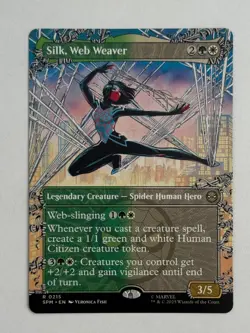 Magic The Gathering Silk, Web Weaver (Borderless) 215 R Marvel's Spider-Man - Image 1
