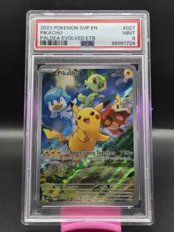 Pikachu [Paldea] #27 Pokemon Promo PSA 9 - Image 1