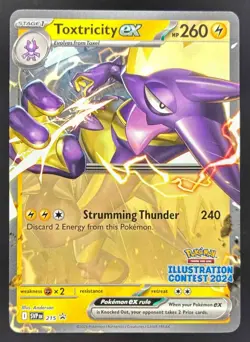 2023-25 Pokemon SV Black Star Promos EN Toxtricity ex #215 Illustration Contest - Image 1