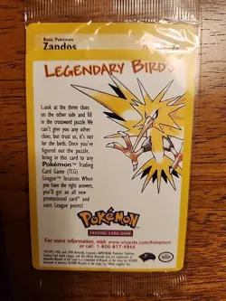 Pokemon Legendary Birds Promo -Sealed Zapdos - Image 1