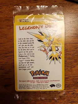Pokemon Legendary Birds Promo -Sealed Zapdos - Image 2