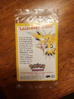 Pokemon Legendary Birds Promo -Sealed Zapdos - Image 3