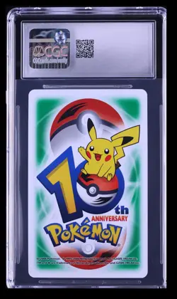 2006 Pokemon Playing Cards Carvanha & Sharpedo CGC 10 #9 10th Anniv. Green Deck - Image 2