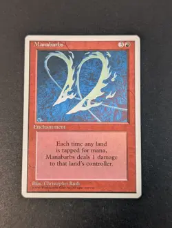 MTG - 1x Manabarbs - Core Set Fourth (4th) Edition - NM/LP - Vintage Red - Magic - Image 3