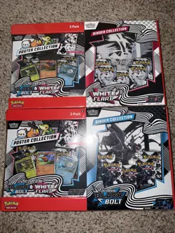 1 Black Bolt 1 White Flare Poster + Binder Collection Sam's Club Bundle IN HAND - Image 1