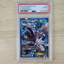 INK ERROR PSA 6 Palkia EX 100/101 Plasma Blast Full Art Nintendo Pokemon Card - Image 1