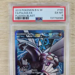 INK ERROR PSA 6 Palkia EX 100/101 Plasma Blast Full Art Nintendo Pokemon Card - Image 2