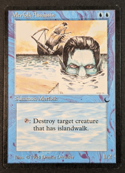 MTG - 1x Merfolk Assassin - The Dark - Vintage - Blue - Magic The Gathering - Image 1
