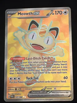 Meowth ex Ultra Rare 107/088 ME03 Perfect Order Holo NM Pokemon TCG - Image 1