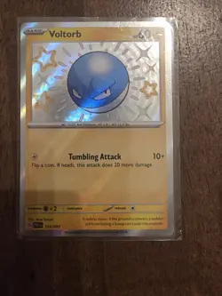Holo Voltorb 133/091 Shiny Rare Paldean Fates Pokemon TCG Baby Shiny - Image 1